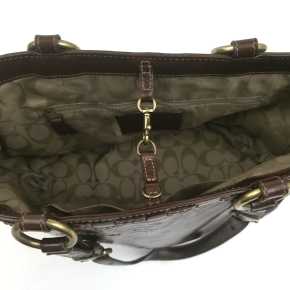 Coach 11500 Gallery Laced Turnlock Tote Handbag - Picture 5 of 8